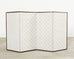 Japanese Showa Four Panel Screen Persimmon Branch in Snow