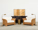 Japanese Showa Four Panel Screen Persimmon Branch in Snow