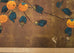 Japanese Showa Painted Panel Screen Persimmon Branch