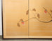 Japanese Showa Four Panel Screen Persimmon Branch in Snow