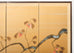 Japanese Showa Four Panel Screen Persimmon Branch in Snow