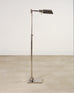 Ralph Lauren Style Adjustable Polished Nickel Pharmacy Floor Lamp