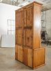 19th Century Country English Fruitwood Library Bookcase Cabinet