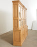 Neoclassical Style Oak Library Bookcase with Beveled Glass Doors