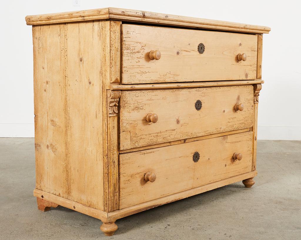 19th Century Country English Provincial Pine Chest of Drawers Erin Lane Estate 19th Century Country English Provincial Pine Chest of Drawers Erin Lane Estate