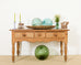 Country English Farmhouse Pine Three Drawer Console Table