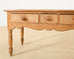 Country English Farmhouse Pine Three Drawer Console Table