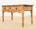 Country English Farmhouse Pine Three Drawer Console Table