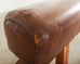 Midcentury Gymnastic Leather and Oak Pommel Horse Bench