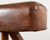 Midcentury Gymnastic Leather and Oak Pommel Horse Bench