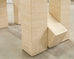 Italian Midcentury Sculptural Travertine Dining Table 7 Ft.