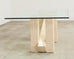 Italian Midcentury Sculptural Travertine Dining Table 7 Ft.