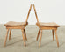 Set of Four 19th Century Primitive Swedish Folk Art Pine Chairs