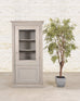 19th Century Country French Painted Pine Farmhouse Cupboard Cabinet