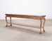 English Queen Anne Style Walnut Two-Tier Console Table 6 Ft