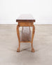 English Queen Anne Style Walnut Two-Tier Console Table 6 Ft
