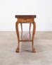 English Queen Anne Style Walnut Two-Tier Console Table 6 Ft