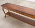 English Queen Anne Style Walnut Two-Tier Console Table 6 Ft