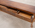 English Queen Anne Style Walnut Two-Tier Console Table 6 Ft