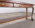 English Queen Anne Style Walnut Two-Tier Console Table 6 Ft