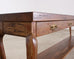 English Queen Anne Style Walnut Two-Tier Console Table 6 Ft