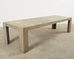 Cerused Distressed Oak Parsons Style Rectangular Dining Table