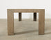 Cerused Distressed Oak Parsons Style Rectangular Dining Table