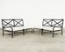 Restoration Hardware Two Piece Carmel Aluminum Garden Sofa 9.5 Ft