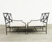 Restoration Hardware Two Piece Carmel Aluminum Garden Sofa 9.5 Ft