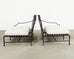 Restoration Hardware Two Piece Carmel Aluminum Garden Sofa 9.5 Ft