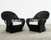 Pair of Ralph Lauren Wicker Rattan Garden Lounge Chairs