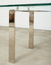 Ralph Lauren Italian Chrome Glass Langham Dining Table