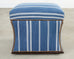Ralph Lauren 'Florence' Storage Ottoman in Striped Blue Upholstery