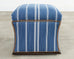 Ralph Lauren 'Florence' Storage Ottoman in Striped Blue Upholstery