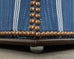 Ralph Lauren 'Florence' Storage Ottoman in Striped Blue Upholstery