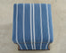 Ralph Lauren 'Florence' Storage Ottoman in Striped Blue Upholstery