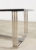 Ralph Lauren Black Lacquer and Chrome Hudson Dining Table