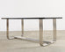 Ralph Lauren Black Lacquer and Chrome Hudson Dining Table