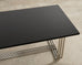 Ralph Lauren Black Lacquer and Chrome Hudson Dining Table