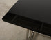Ralph Lauren Black Lacquer and Chrome Hudson Dining Table