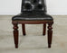 Set of Four Ralph Lauren Tufted Leather Dining Chairs