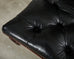 Set of Four Ralph Lauren Tufted Leather Dining Chairs