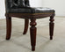 Set of Four Ralph Lauren Tufted Leather Dining Chairs