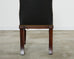 Set of Four Ralph Lauren Tufted Leather Dining Chairs