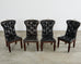 Set of Four Ralph Lauren Tufted Leather Dining Chairs