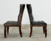 Set of Four Ralph Lauren Tufted Leather Dining Chairs