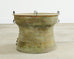 Southeast Asian Bronze Rain Drum Drinks Table with Verdigris