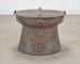 Southeast Asian Patinated Bronze Rain Drum Drink Table 2 Ft