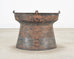 Southeast Asian Patinated Bronze Rain Drum Drink Table 2 Ft