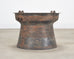 Southeast Asian Patinated Bronze Rain Drum Drink Table 2 Ft